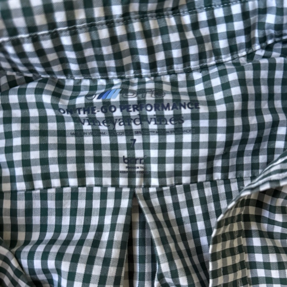 Vineyard Vines On the Go Performance Checkered Shirt - Size 7 - Picture 2 of 2